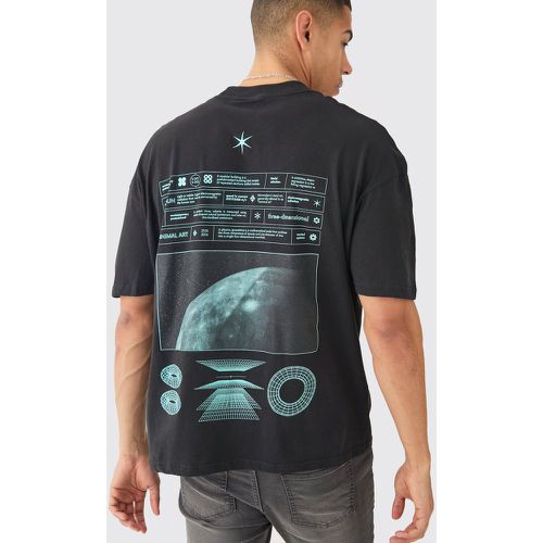 Camiseta Oversize Con Estampado Gráfico Espacial - boohoo - Modalova