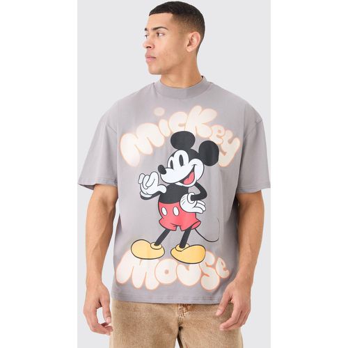 Camiseta Oversize Con Estampado De Mickey Mouse - boohoo - Modalova