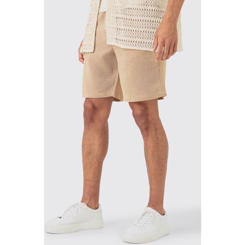 Pantaloncini comodi a quadri con trama in vita elasticizzata - boohoo - Modalova