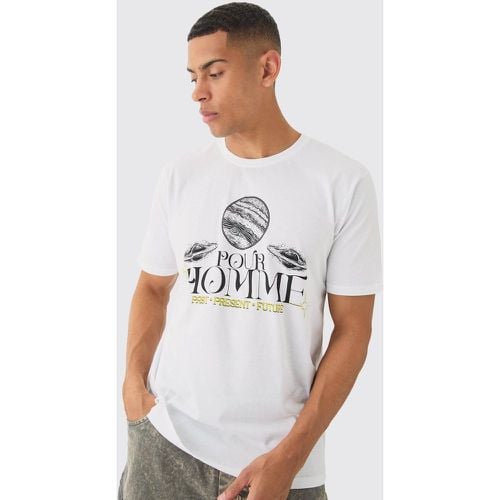 Camiseta Oversize Con Estampado Pour Homme Planet - boohoo - Modalova