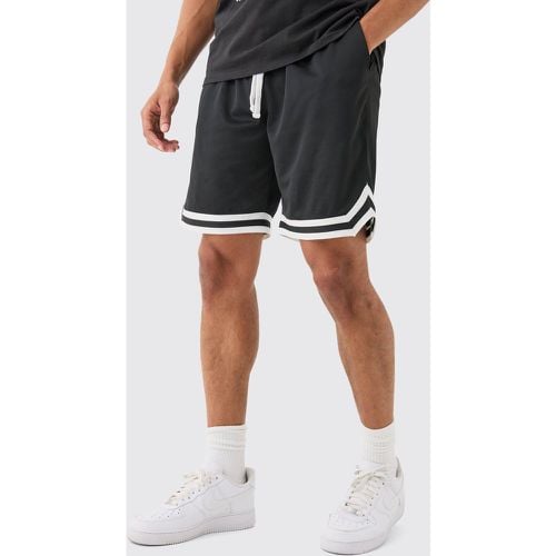 Pantalón Corto De Malla Estilo Baloncesto De Largo Medio - boohoo - Modalova