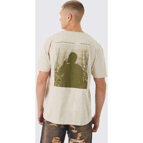 T-shirt oversize ufficiale con stampa di Post Malone - boohoo - Modalova