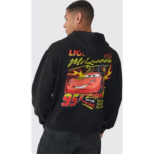 Felpa oversize con stampa ufficiale Pixar Cars e cappuccio - boohoo - Modalova