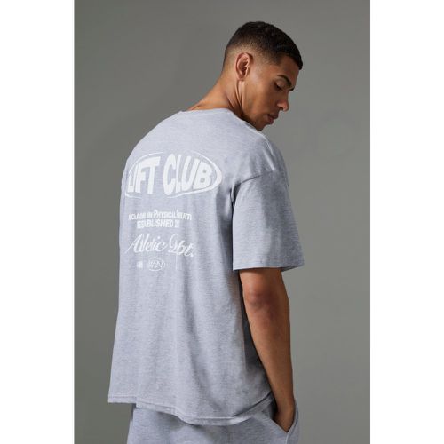 Camiseta Man Active Oversize Con Estampado Lift Club - boohoo - Modalova