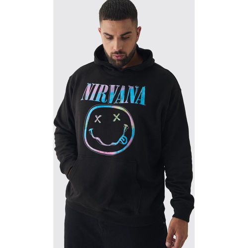 Sudadera Plus Oversize Con Capucha Y Estampado De Cara De Nirvana - boohoo - Modalova