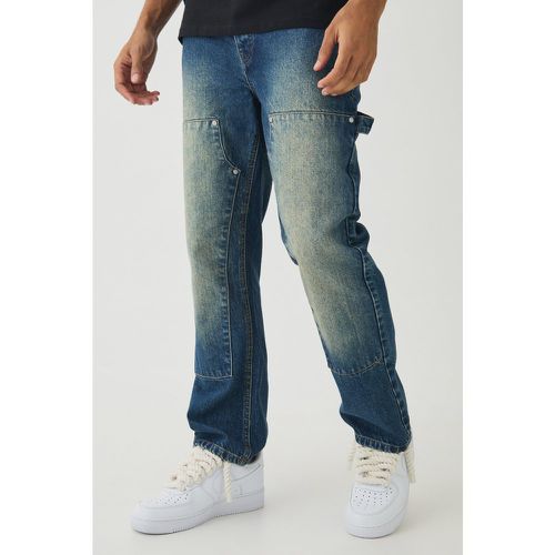 Jeans dritti neri stile Carpenter - boohoo - Modalova