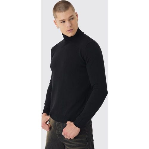 Long Sleeve Roll Neck Jumper In Black - boohoo - Modalova