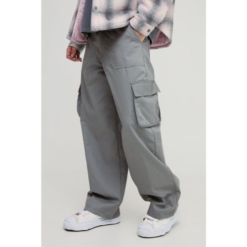 Pantalón Cargo Holgado Con Cintura Fija - boohoo - Modalova