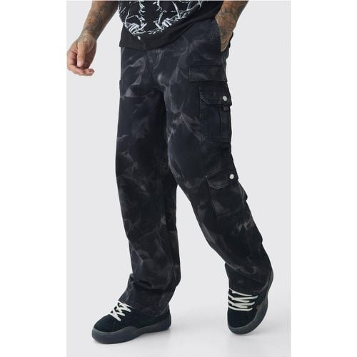 Pantalón Tall Cargo Holgado Con Lavado De Ácido - boohoo - Modalova