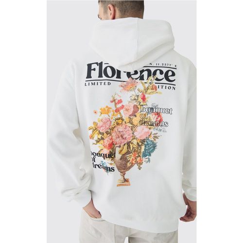 Sudadera Tall Oversize Con Capucha Y Estampado De Flores En La Espalda - boohoo - Modalova