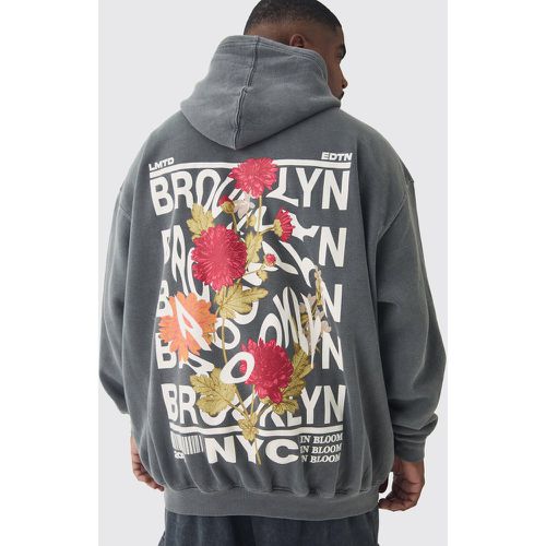 Sudadera Plus Oversize Con Capucha Y Estampado Gráfico De Brooklyn - boohoo - Modalova