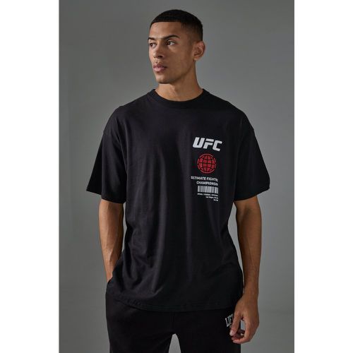 T-shirt oversize Active ufficiale con grafica UFC - boohoo - Modalova