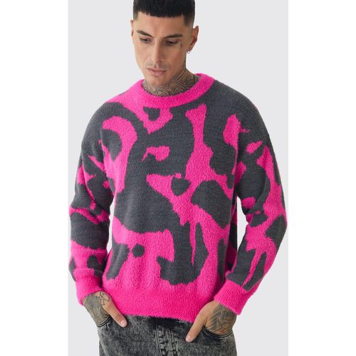 Sudadera Tall De Punto Suave Con Estampado Abstracto - boohoo - Modalova