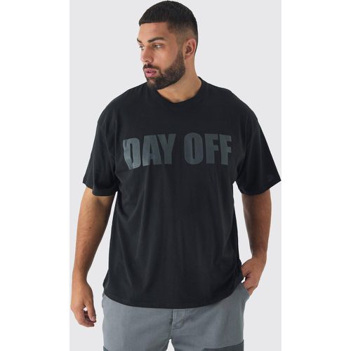 T-shirt Plus Size oversize nera con stampa Day Off - boohoo - Modalova