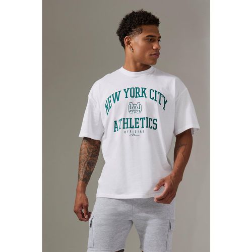 T-shirt oversize Man Active dei New York City Athletics - boohoo - Modalova