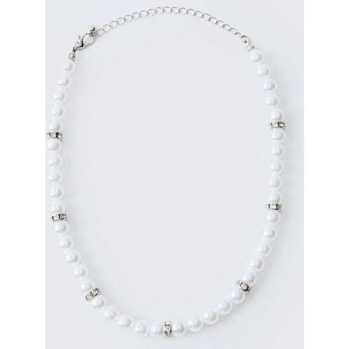 Collar Plateado Con Perlas, Gris - boohoo - Modalova