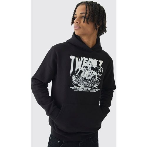 Sudadera Con Capucha Y Estampado Gótico De Calavera - boohoo - Modalova