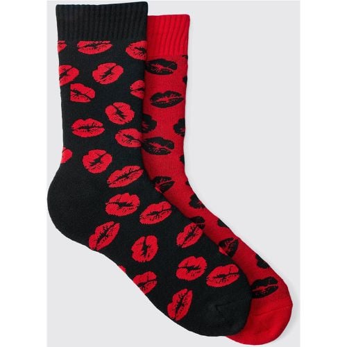 Pack De 2 Pares De Calcetines Con Estampado Kiss Me Santa - boohoo - Modalova