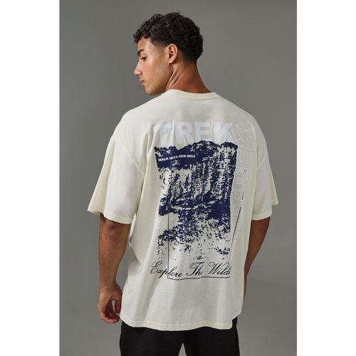 T-shirt oversize Active di Trek Explore The Wilderness - boohoo - Modalova