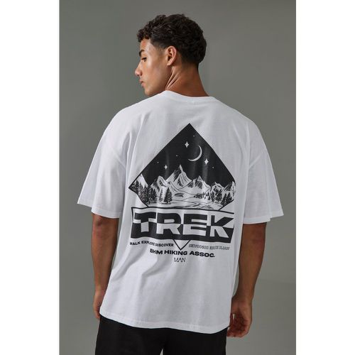 Camiseta Active Oversize Con Estampado Trek - boohoo - Modalova