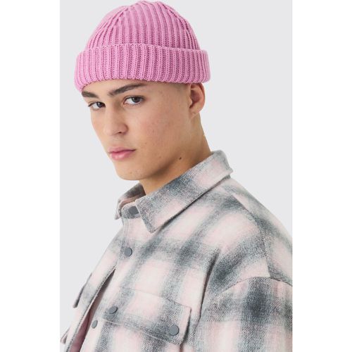 Gorro Micro De Canalé, Pink - boohoo - Modalova