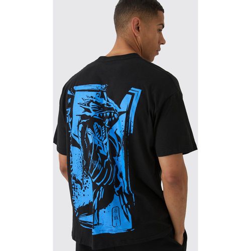 T-shirt oversize ufficiale YuGiOh con stampa Blue Eyes - boohoo - Modalova