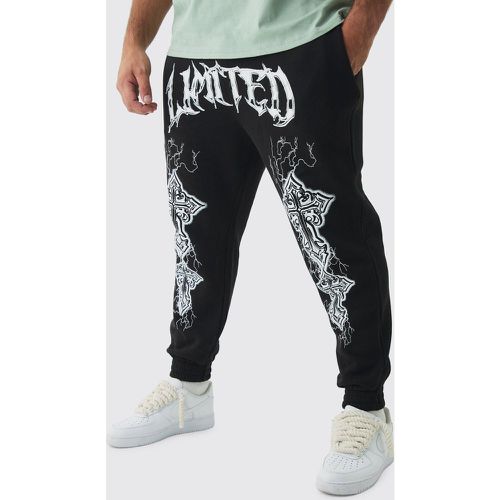 Pantalón Deportivo Plus Holgado Con Cruces Worldwide - boohoo - Modalova