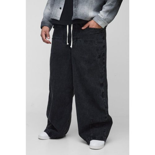 Pantaloni stile Carpenter Plus Size in lavaggio acido con vita elasticizzata - boohoo - Modalova