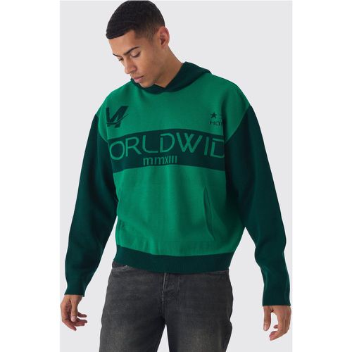 Sudadera Universitaria Desgastada Con Capucha - boohoo - Modalova