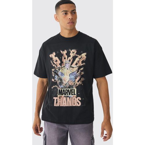 T-shirt oversize ufficiale con stampa Marvel di Thanos - boohoo - Modalova