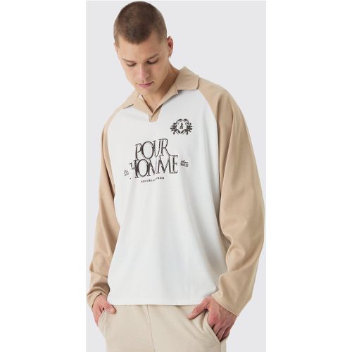 Polo Oversize Homme De Rugby Y Manga Larga - boohoo - Modalova