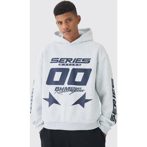 Sudadera Tall Oversize Con Capucha Y Estampado Gráfico De Motociclismo - boohoo - Modalova