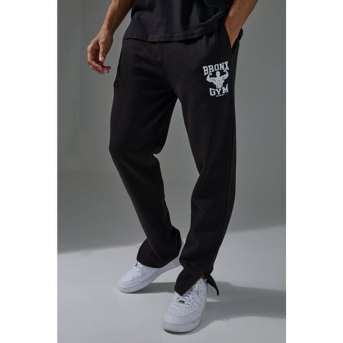 Pantalón Deportivo Man Active Holgado Para El Gimnasio Con Estampado Bronx - boohoo - Modalova