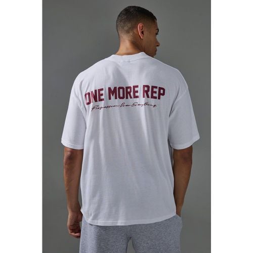 Camiseta Man Active Oversize Con Estampado One More Rep - boohoo - Modalova