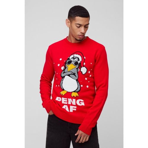 Jersey Regular Navideño Con Estampado Peng - boohoo - Modalova