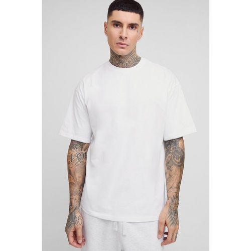 T-shirt Tall oversize Basic, Bianco - boohoo - Modalova