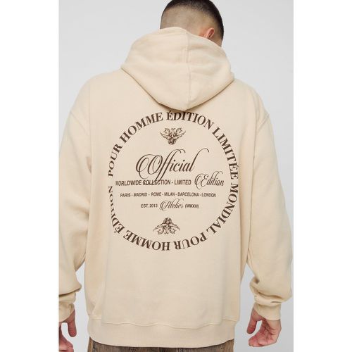 Sudadera Con Capucha, Cremallera Y Estampado Official Desteñido - boohoo - Modalova