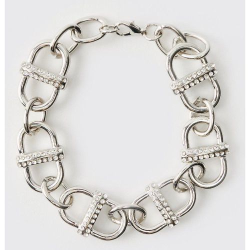 Bracciale in argento con maglie ghiacciate - boohoo - Modalova