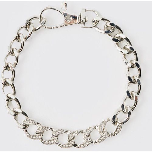 Bracciale semi-ghiacciato, Grigio - boohoo - Modalova