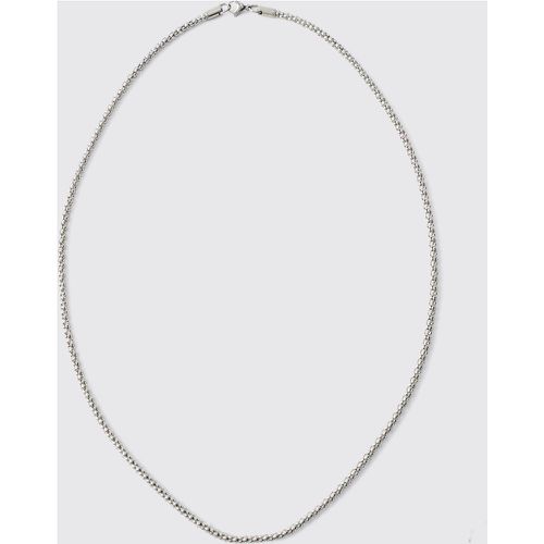 Collana a catena a corda color argento - boohoo - Modalova