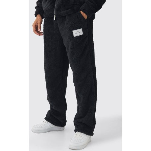 Pantaloni tuta dritti Limited Edition in pile borg Teddy - boohoo - Modalova