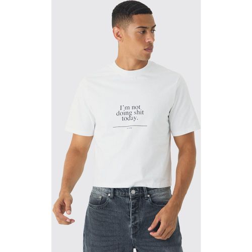 T-shirt con slogan Baby, Bianco - boohoo - Modalova