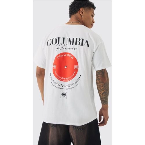 T-shirt oversize ufficiale con stampa Columbia Records - boohoo - Modalova