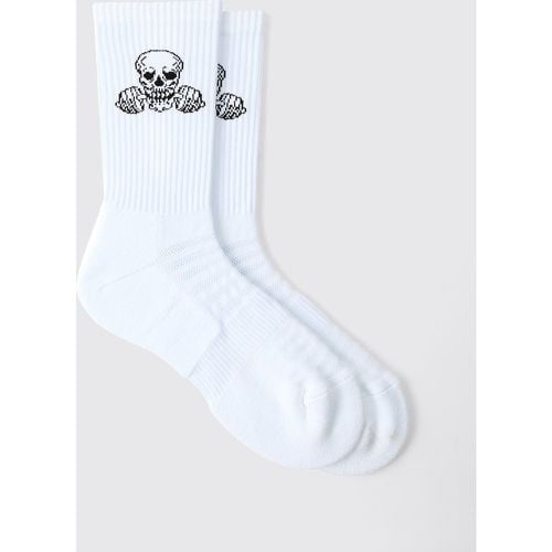 Calcetines Man Active Deportivos Con Calavera - boohoo - Modalova