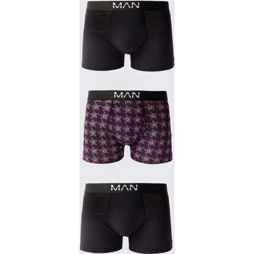 Pack De 3 Bóxers Man Con Estampado De Estrellas - boohoo - Modalova