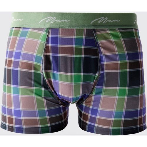 Boxer con stampa Man a quadri - boohoo - Modalova