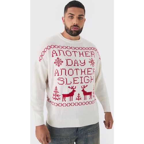 Jersey Plus Navideño Con Estampado Another Day Another Sleigh - boohoo - Modalova