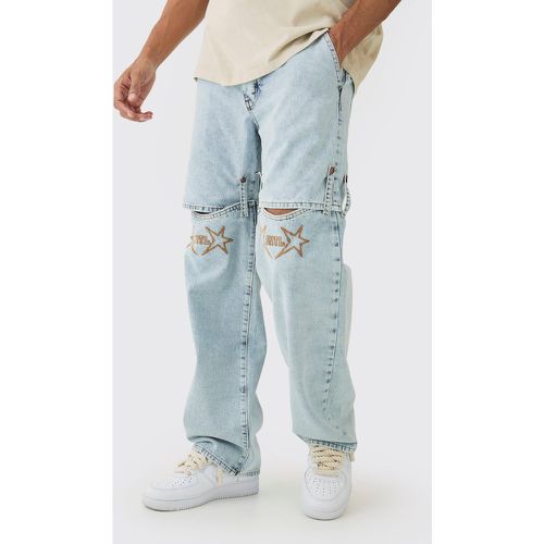 Jeans rilassati stile Western rimovibili in denim rigido - boohoo - Modalova