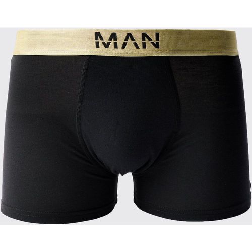 Boxer neri Man Dash color oro con fascia in vita - boohoo - Modalova