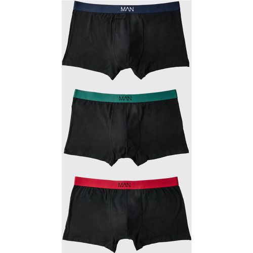 Boxer Plus Size con firma Man - set di 3 paia - boohoo - Modalova